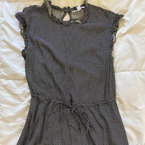 Black Dress with White Polka Dots